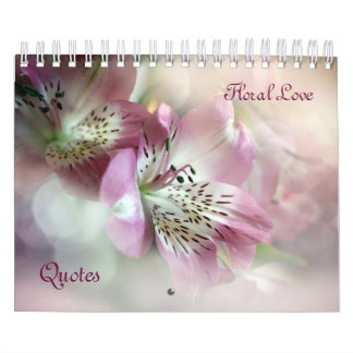 Floral Love Quotes Calendar