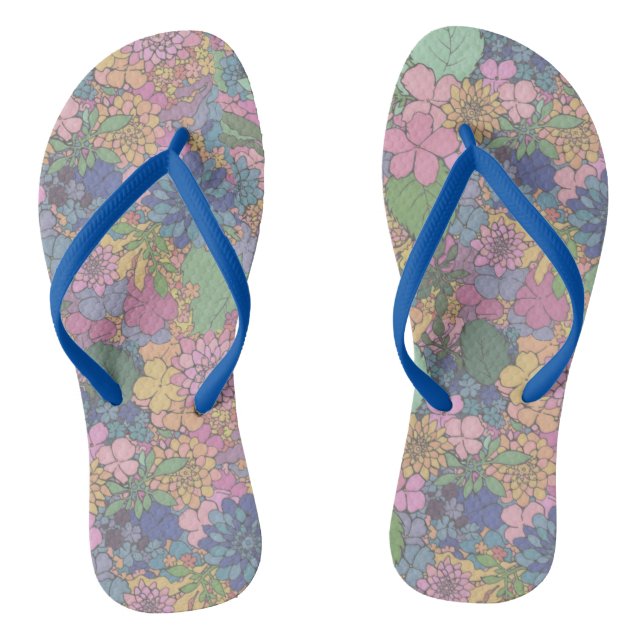 Floral Love Slippers Jandals (Footbed)