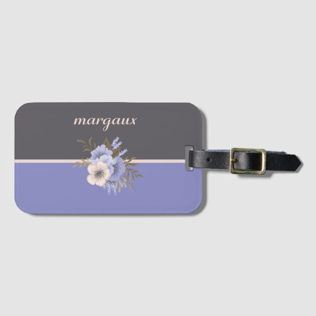 Floral Luggage Tag (Front Horizontal)