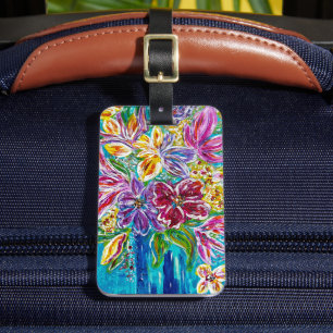 Floral Luggage Tag