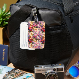 Floral Luggage Tag