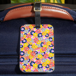 Floral Luggage Tag