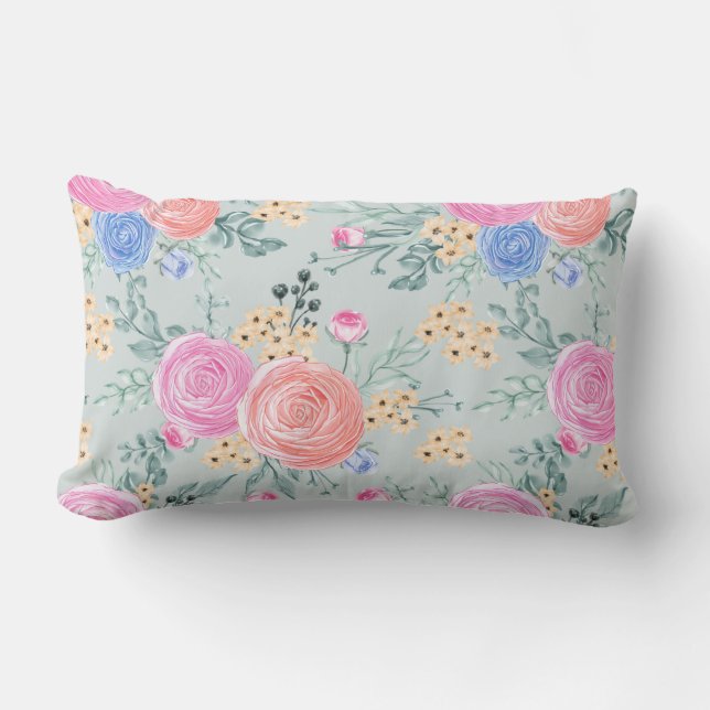 Floral Lumbar Pillow (Front)