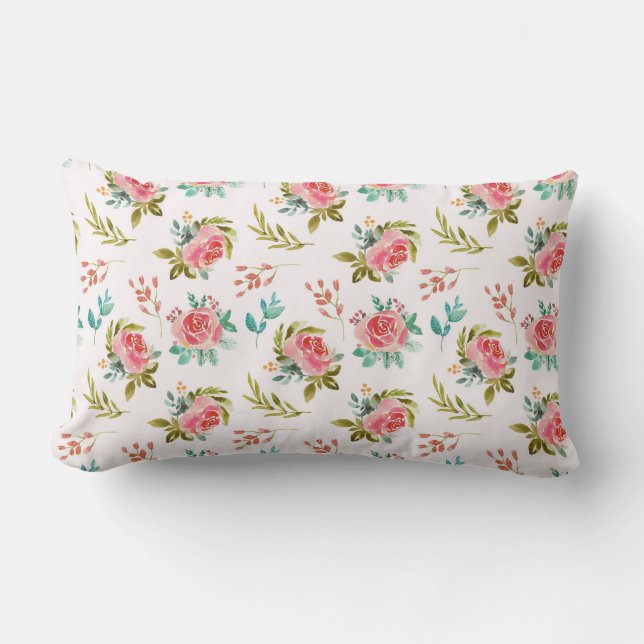Floral Lumbar Pillow (Front)
