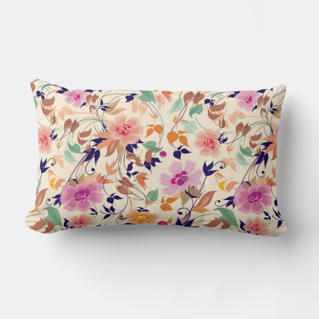 Floral Lumbar Pillow (Front)