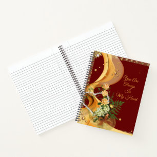 Floral Luxury Gold Modern Add Your Text Notebook