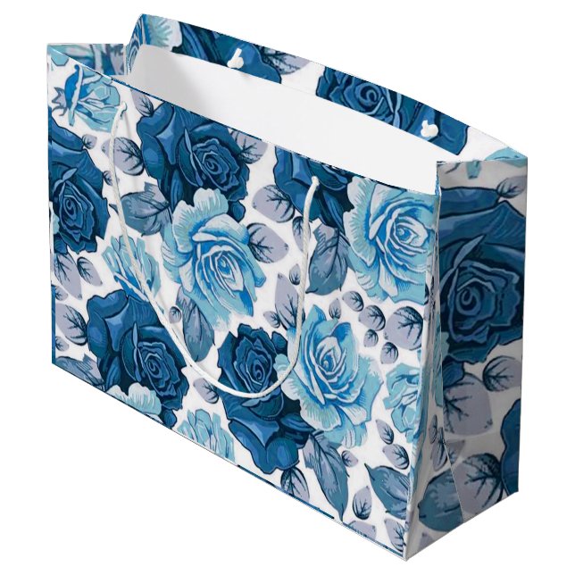Floral Luxury Large Gift Bag (Back Angled)