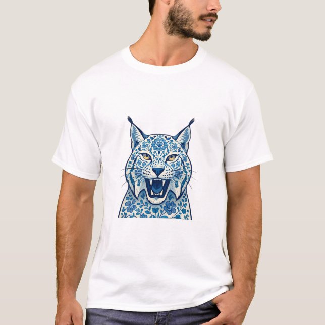 Floral lynx T-Shirt (Front)