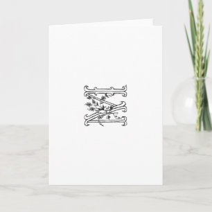 Floral M Notecard