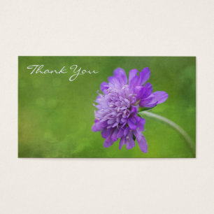 Floral macro thank you card