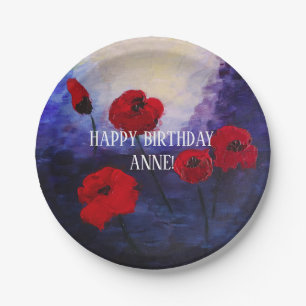 Floral Magic  Custom Birthday  Paper Plates