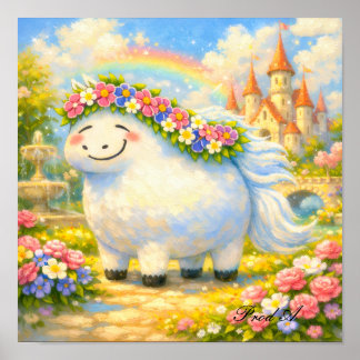 Floral&Magical Horse★ Poster