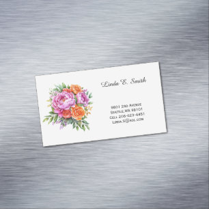 Floral Magnetic Calling Card