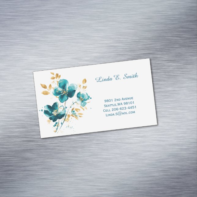 Floral Magnetic Calling Card (In Situ)