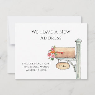 Floral Mailbox We have moved flat Card