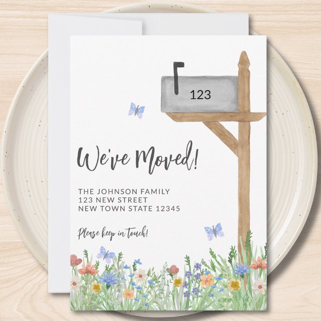 Floral Mailbox We've Moved Moving Announcement (Creator Uploaded)