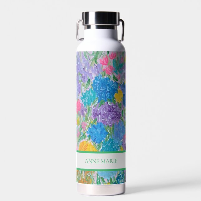 Floral Majesty Custom Water Bottle (Front)