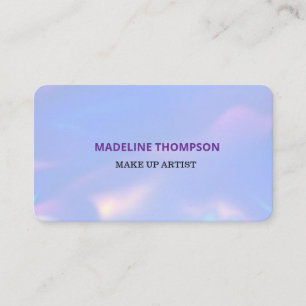 Floral Makeup Artist with QR Code & Social Icons  Business Card
