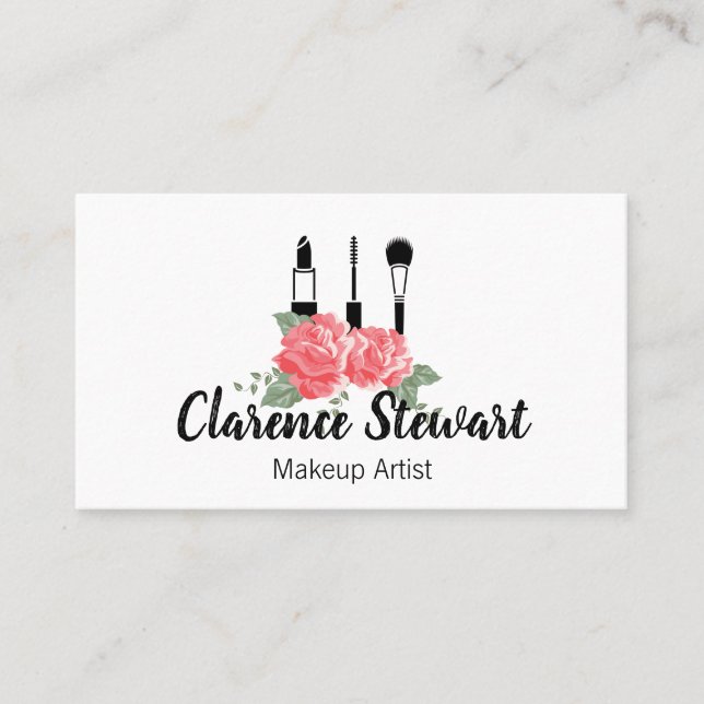 Floral / Makeup Kit Business Card (Front)