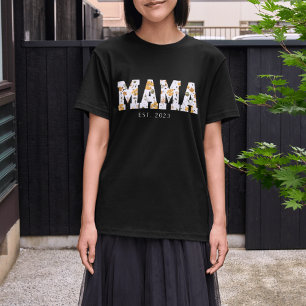 Floral Mama EST Custom Gift for Mom T-Shirt
