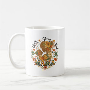 Floral Mama Retro Aesthetic Coffee Mug - Vintage M