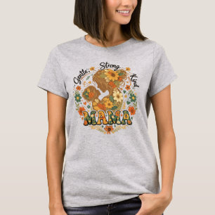 Floral Mama Retro Aesthetic  - Vintage  T-Shirt