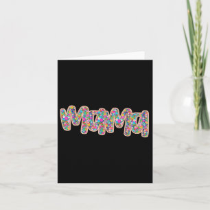 Floral Mama Retro Mama Flower Mothers Day Gift  Card
