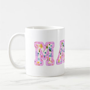 Floral Mama Retro Mum Boho Mother Coffee Mug