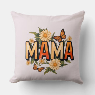 Floral Mama Throw Pillow