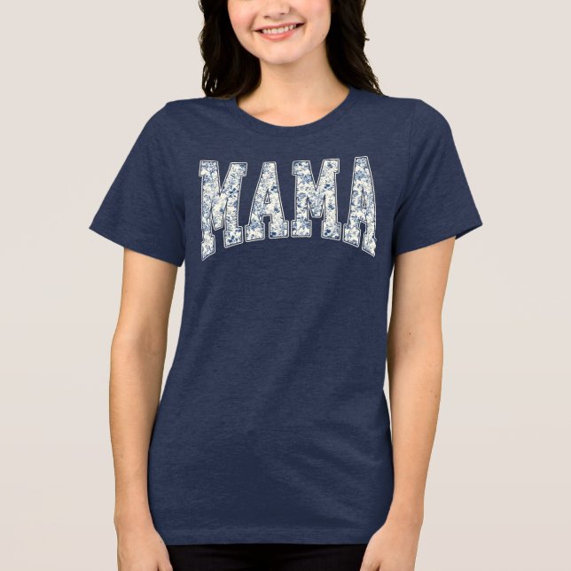 Floral Mama  Tri-Blend Shirt (Front)