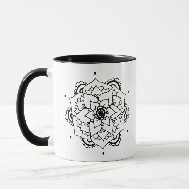 Floral Mandala Coffee Mug (Left)
