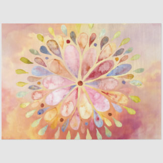 Floral mandala decoupage paper