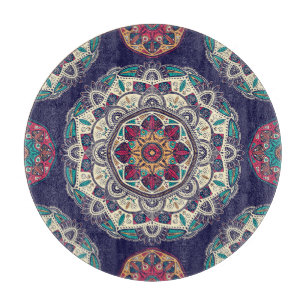 Floral Mandala: Ornamental Vintage Seamless Cutting Board