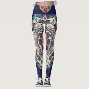 Floral Mandala: Ornamental Vintage Seamless Leggings