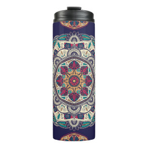 Floral Mandala: Ornamental Vintage Seamless Thermal Tumbler
