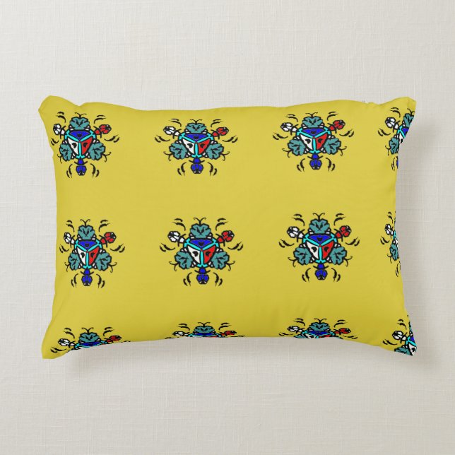 Floral Mandala Pattern Decorative Cushion (Front)