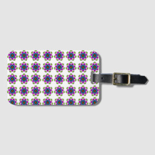 Floral Mandala Pattern Luggage Tag