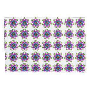 Floral Mandala Pattern Pillowcase