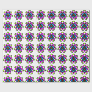 Floral Mandala Pattern Wrapping Paper