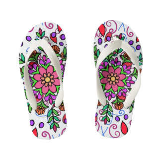 Floral Mandala Sandle Kid's Jandals