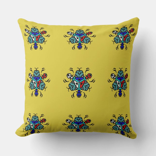 Floral Mandala Seamless Pattern Cushion (Front)