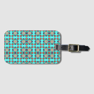 Floral Mandala Seamless Pattern Luggage Tag