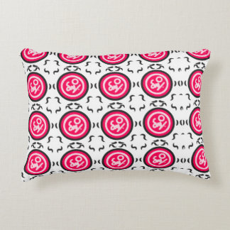 Floral Mandala Seamless Pattern Modern Pink Orbit Decorative Cushion