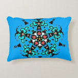 Floral Mandala Seamless Turquoise Decorative Cushion<br><div class="desc">Add a splash of color to your home with this stunning turquoise floral mandala. Featuring a unique symmetric design with intricate details, this vibrant pattern creates a refreshing and artistic atmosphere. The cool blue tones and detailed geometry make it an eye-catching addition to any modern interior.</div>