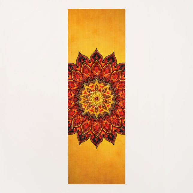 floral mandala yoga mat (Front)