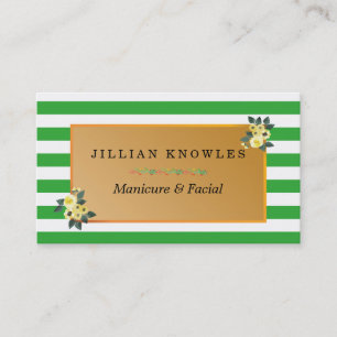 Floral Manicure Artist Business Card