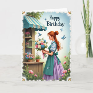 Floral Market Birthday Card
