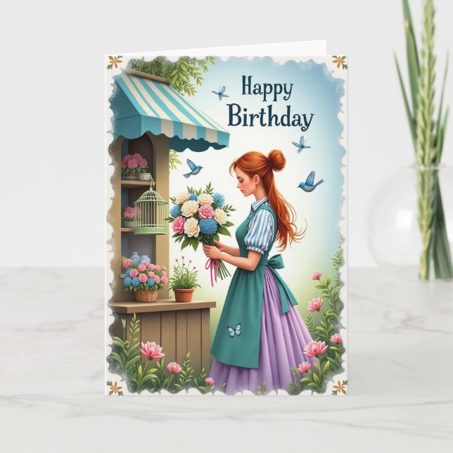 Floral Market Birthday Card (Front)
