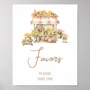 Floral Market Love In Bloom Bridal Shower Favours Poster