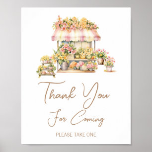 Floral Market Love In Bloom Bridal Shower ThankYou Poster